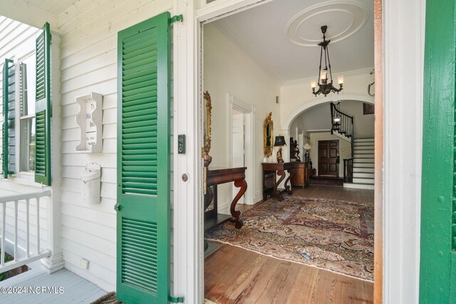 interior space featuring covered porch