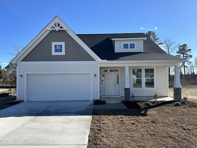 view of front of house featuring a garage