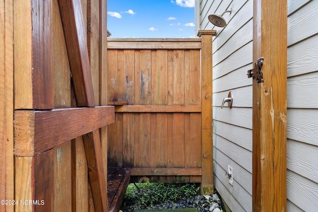 exterior details with wooden walls