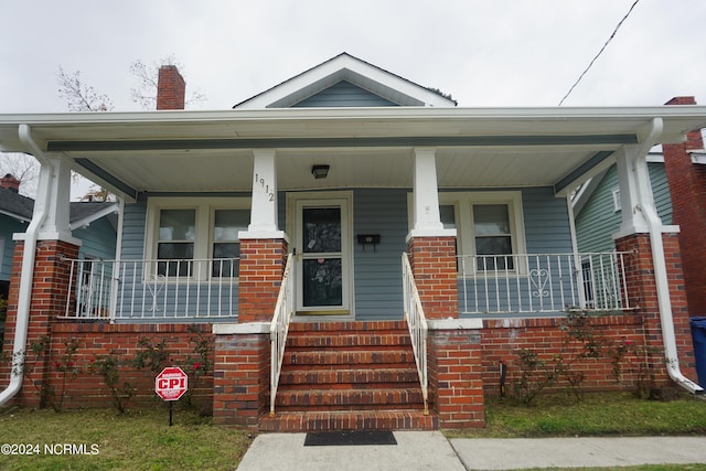 bungalow with covered porch