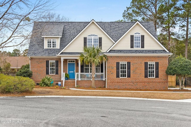 view of front of house featuring covered porch