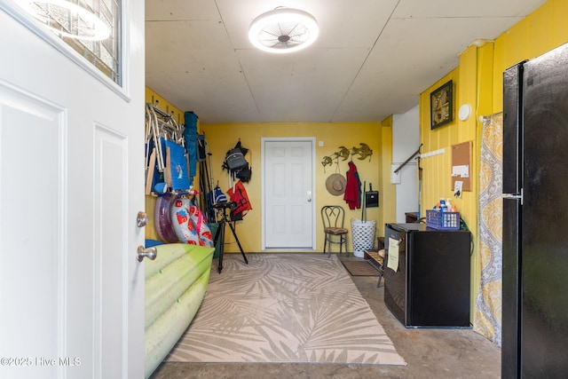interior space with concrete flooring