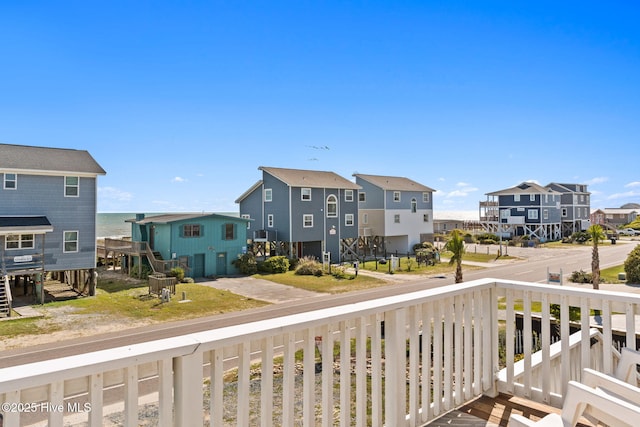 balcony with a residential view