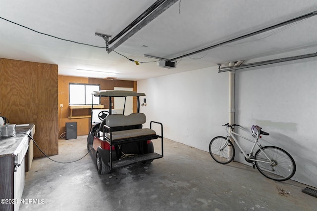 garage featuring a garage door opener