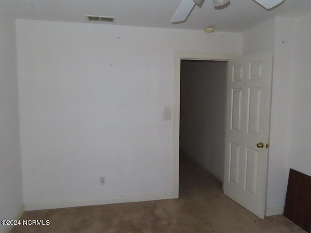 103 Creekview Ln, Washington, NC 27889 - spare room with light colored carpet, baseboards, and a ceiling fan