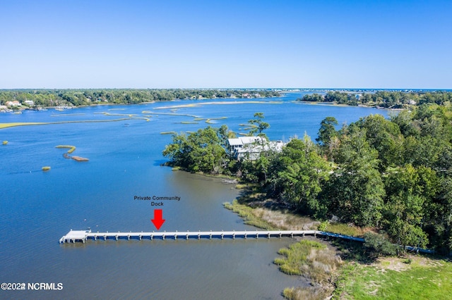 13 E Cannon Cv, Hampstead, NC 28443 - drone / aerial view featuring a water view