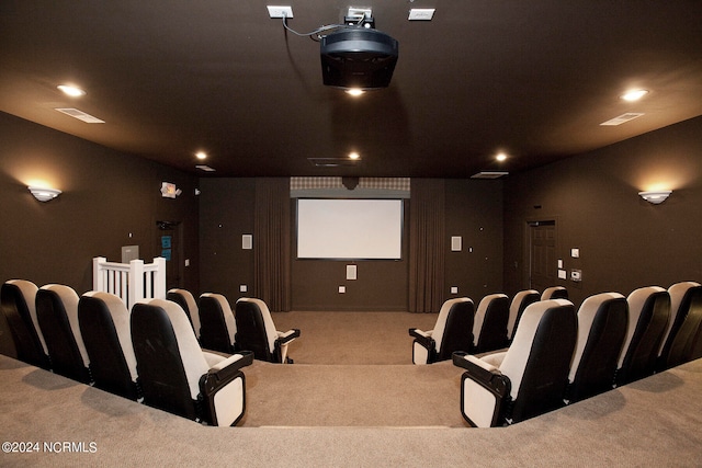 view of carpeted cinema