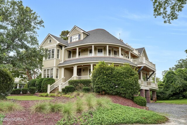 victorian home with a balcony