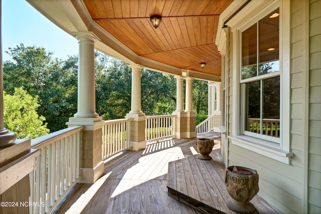 view of wooden terrace