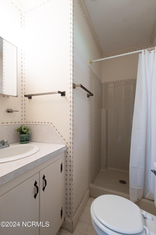 212 S Main St, Bath, NC 27808 - full bath featuring vanity, a shower with shower curtain, and tile patterned flooring