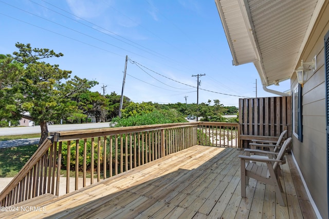 view of wooden deck