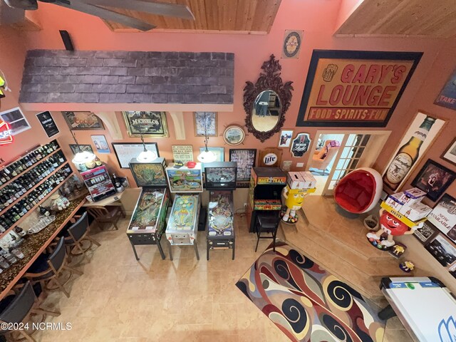 dining area featuring tile patterned floors