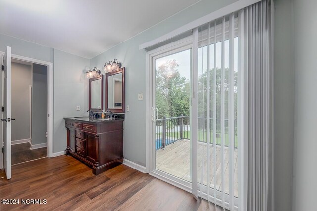 entryway featuring wood-type flooring