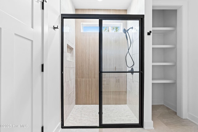 4039 Pintail Ave, Shallotte, NC 28470 - bathroom featuring a stall shower and built in features