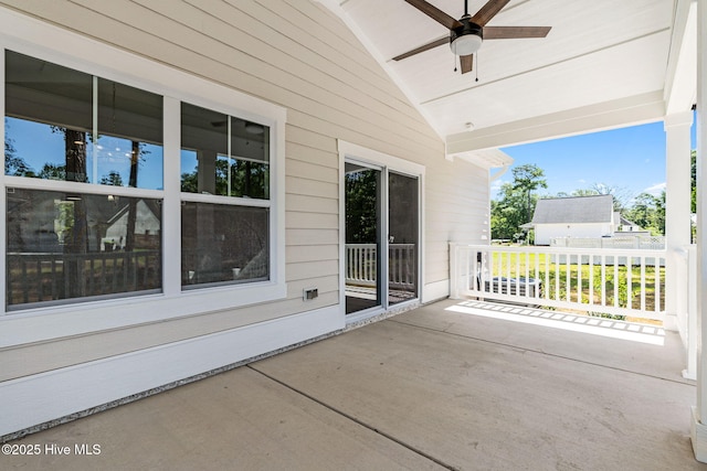 4039 Pintail Ave, Shallotte, NC 28470 - view of patio / terrace featuring a ceiling fan