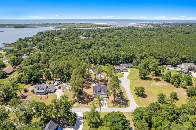 4039 Pintail Ave, Shallotte, NC 28470 - aerial view of property's location featuring a heavily wooded area and a large body of water