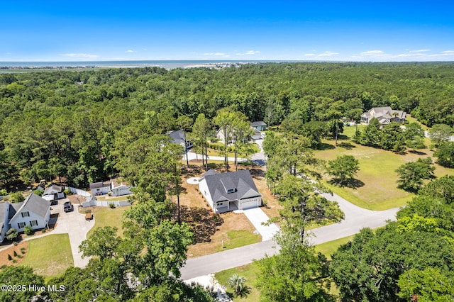 4039 Pintail Ave, Shallotte, NC 28470 - aerial perspective of suburban area featuring a forest