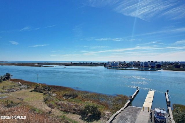 4039 Pintail Ave, Shallotte, NC 28470 - water view with a boat dock