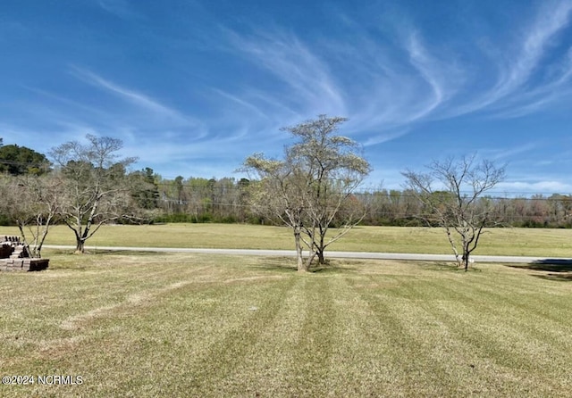 view of grassy yard