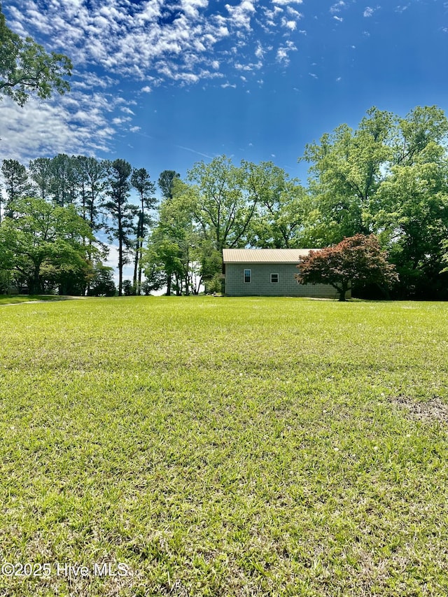 view of green lawn