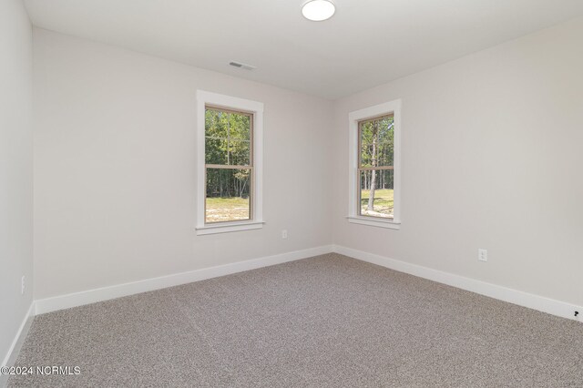 view of carpeted spare room