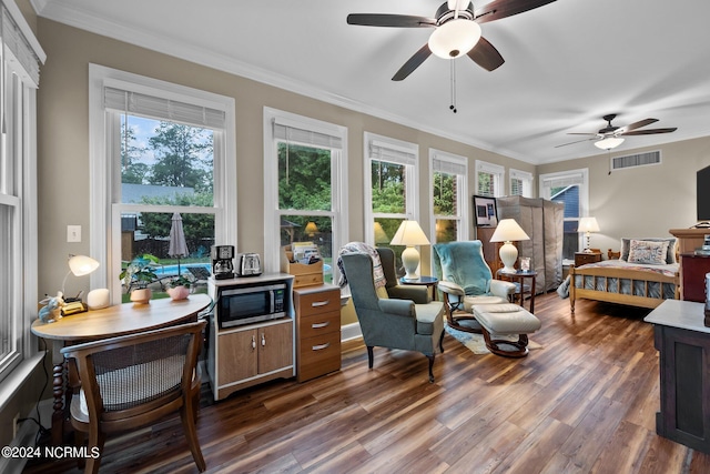 interior space with a healthy amount of sunlight and visible vents