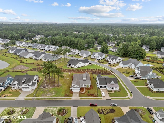 bird's eye view with a residential view