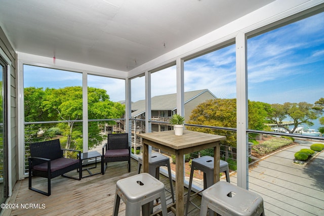 view of sunroom / solarium