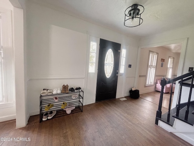 entryway featuring hardwood / wood-style flooring