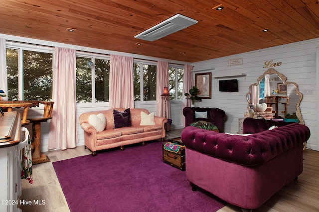 511 N A St, Bridgeton, NC 28519 - living area featuring wood ceiling and wood finished floors