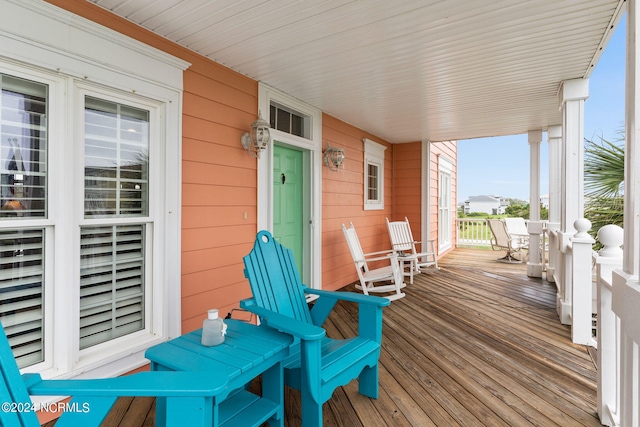 view of wooden deck