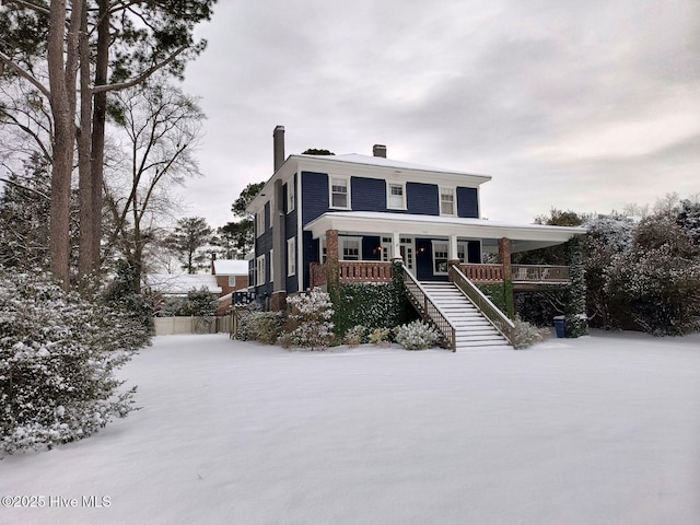 view of front of home with a porch