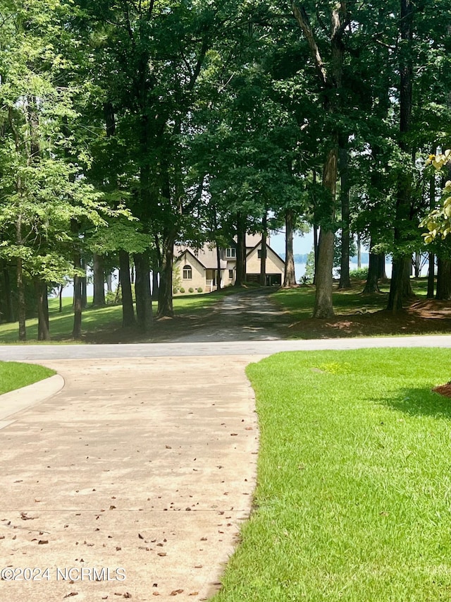 view of home's community with a yard