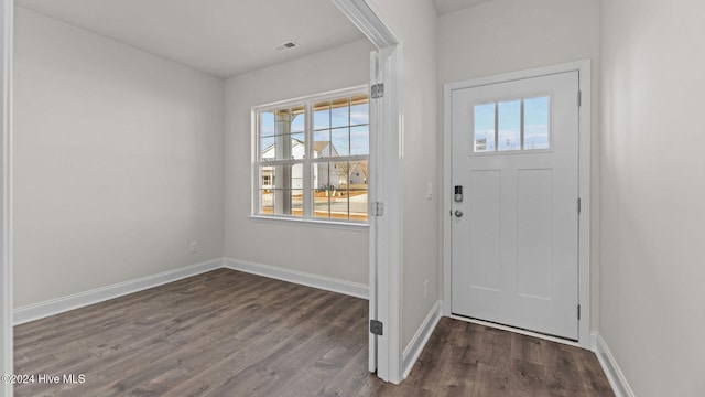 entrance foyer featuring hardwood / wood-style floors