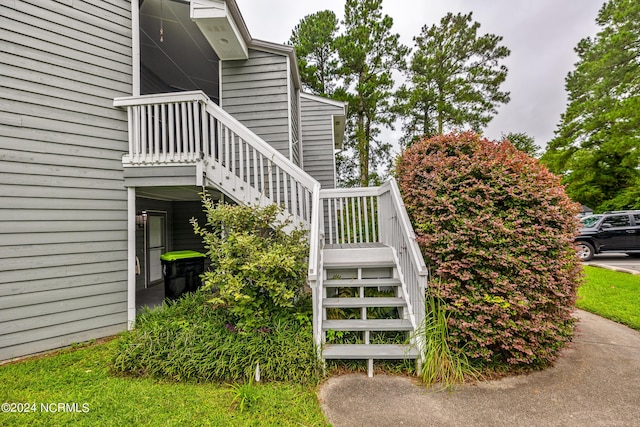 exterior space featuring stairs