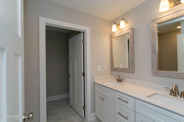 bathroom featuring vanity