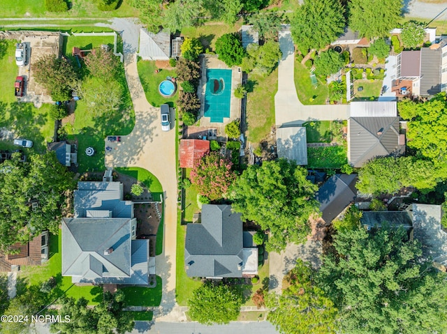 bird's eye view with a residential view