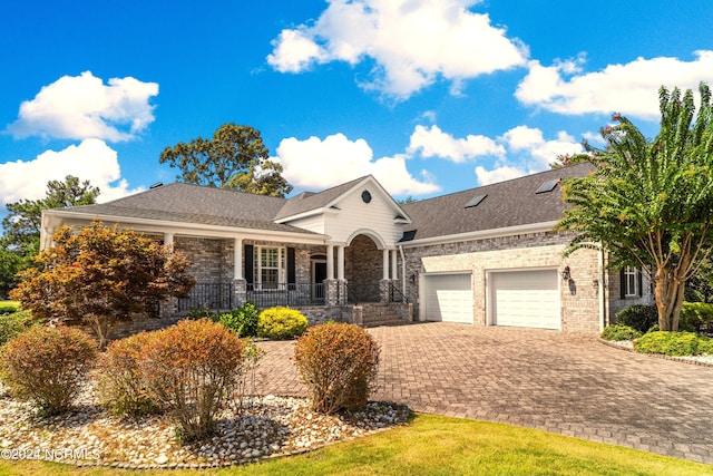 view of front of home with covered porch