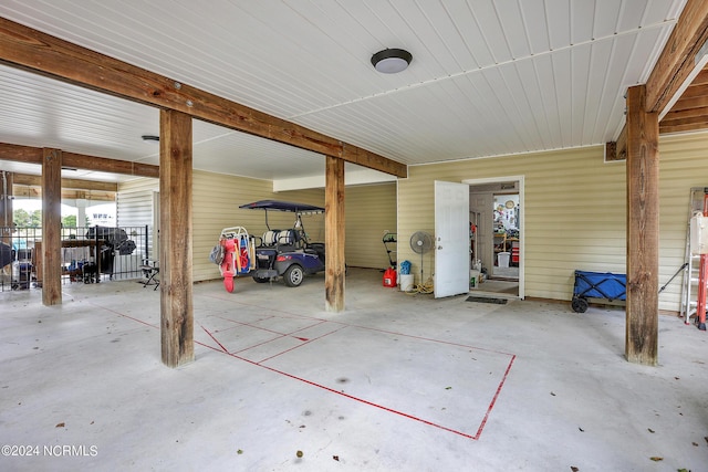 view of patio featuring fence