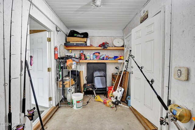 view of storage room