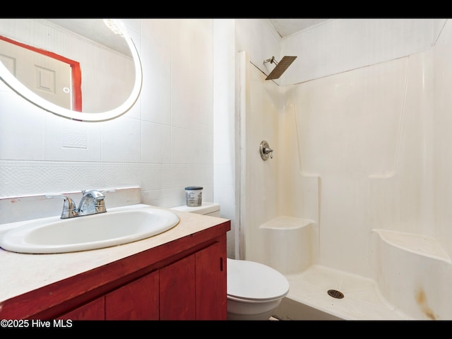 9348 NC Highway 210, Rocky Point, NC 28457 - full bath with walk in shower, vanity, and toilet