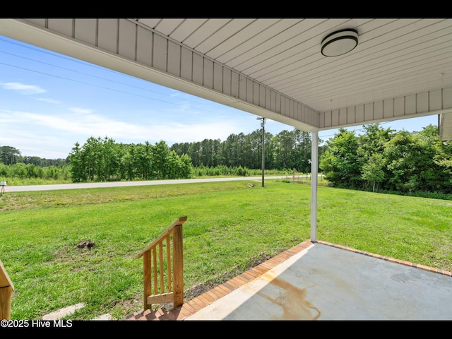 9348 NC Highway 210, Rocky Point, NC 28457 - view of grassy yard featuring a patio area and view of scattered trees