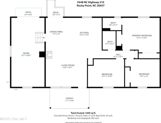 9348 NC Highway 210, Rocky Point, NC 28457 - room layout