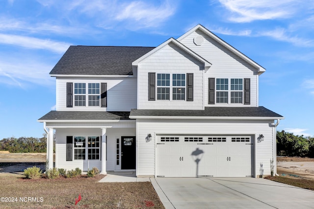 front facade featuring a garage