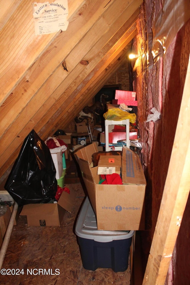 view of attic