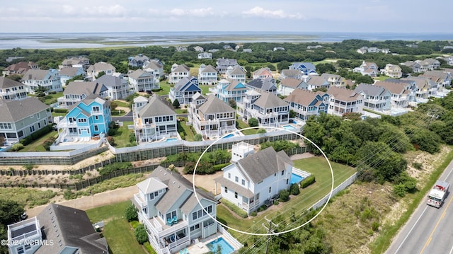 drone / aerial view with a residential view