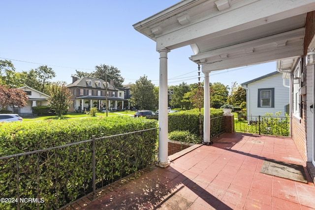 view of patio / terrace with fence