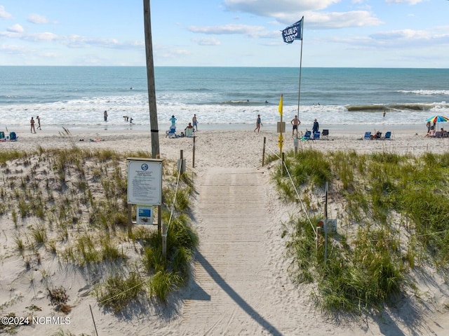 water view featuring a view of the beach