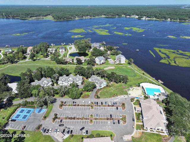 283 Golfview Ct SW, Supply, NC 28462 - birds eye view of property featuring a water view