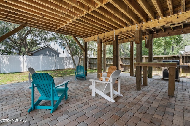 view of patio / terrace featuring a fenced backyard